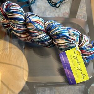 Indigo Drangonfly MCN sock yarn